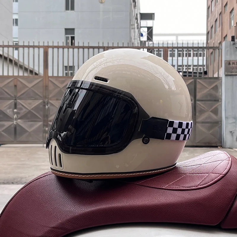 Orz Retro Space Helmet Small Shell Full Face Cruiser Unisex Four Seasons Windproof Lightweight Durable