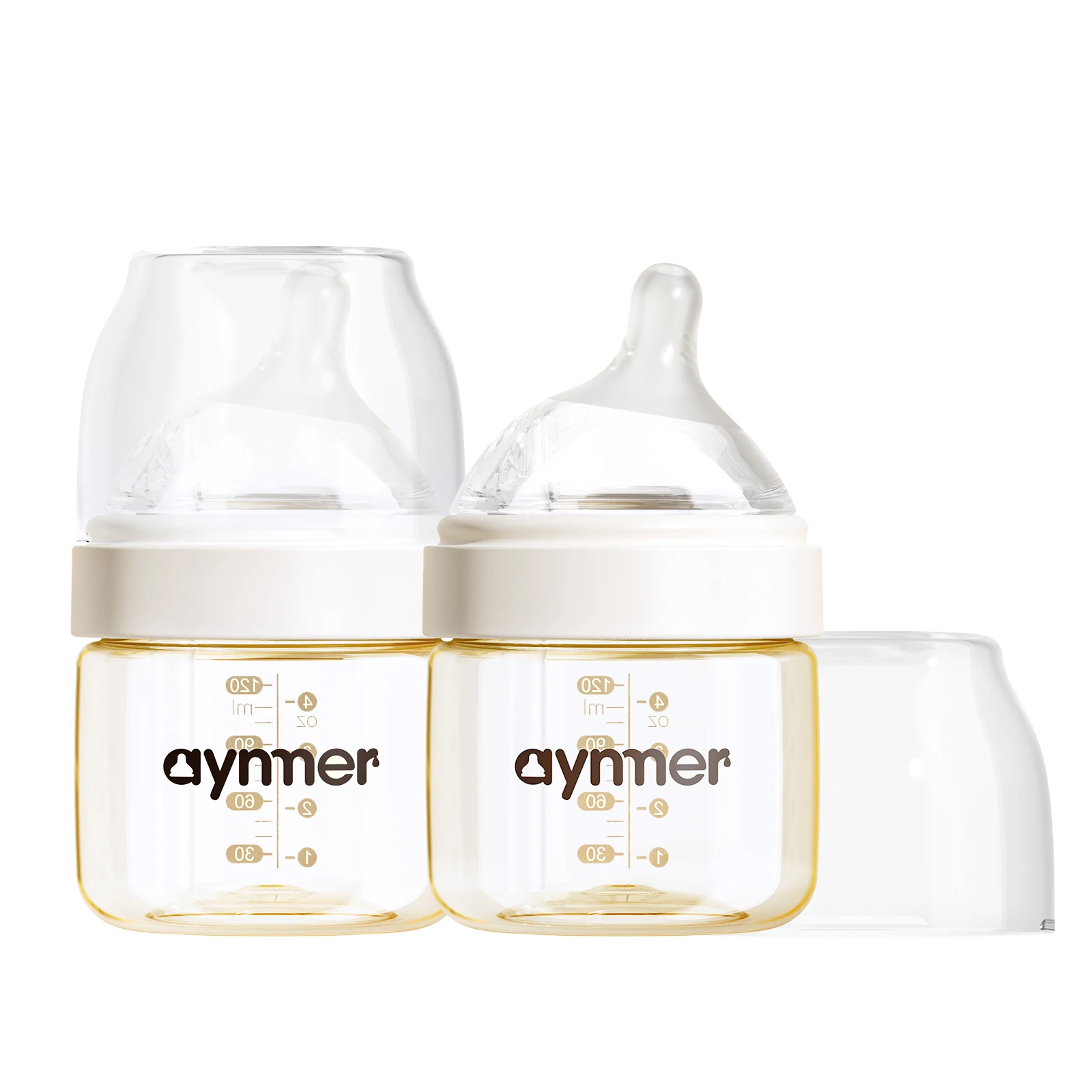 

2Pcs Baby Safety PPSU Materials Bottle Newborn Baby Anti Choking Bottles 0-1Y Baby Silicone Nipple Bottle For Newborn Feeding