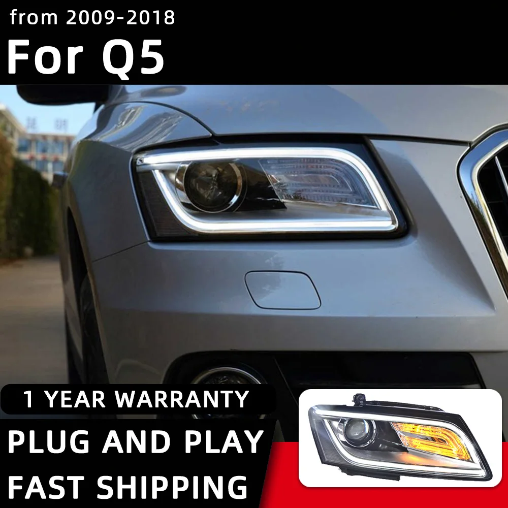 Headlight For Audi Q5 LED Headlights 2009-2018 Head Lamp Car Styling DRL Signal Projector Lens Automotive Accessories Front