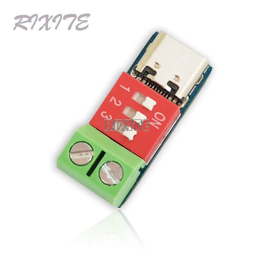 1-10PCS Type-C PD QC Trigger 5V~20V Dial Code Adjustment DC Voltage Power Module Dial Adjustment Voltage Fast Charging Decoy
