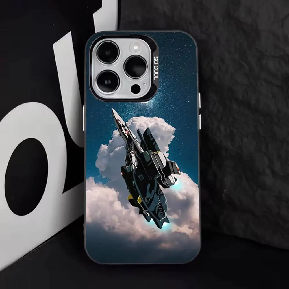 R-Roboteches M-Macross (1) coque de téléphone pour iPhone 17,16,15,14,13,12,11,Pro,Max,Plus,E,Air,Mini coque en Tpu noir