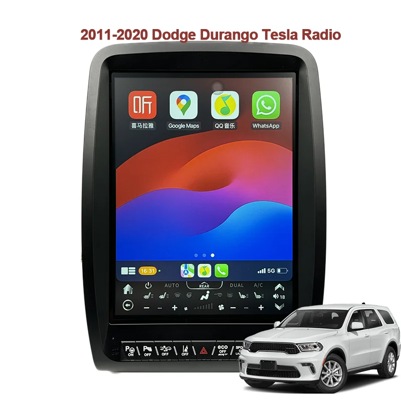 

Мультимедийный плеер Android Tesla Style, смарт-экран, радио Carplay для Dodge Durango Str 2011 2012 2013 2020, автомобильная навигация