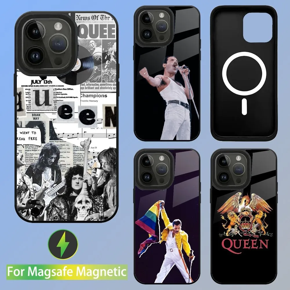 

Freddie Mercury Queen Phone Case For iPhone 15,14,13,12,11,Plus,Pro,Max Mini Magsafe Magnetic Wireless Charging