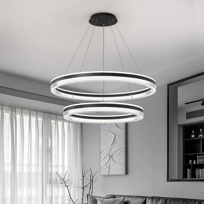 Minimalist Living Room Chandelier Modern And Simple Personalized Ring Pendant Light Luxury Main Light High-end Living Room Light