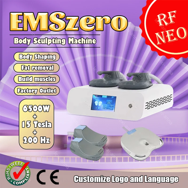 

Новейший EMSzero RF EMS 6500 Вт 200 Гц для сжигания жира для похудения, скульптурирования тела, сохраняет тонкий сертификат CE, машина для красоты и здоровья