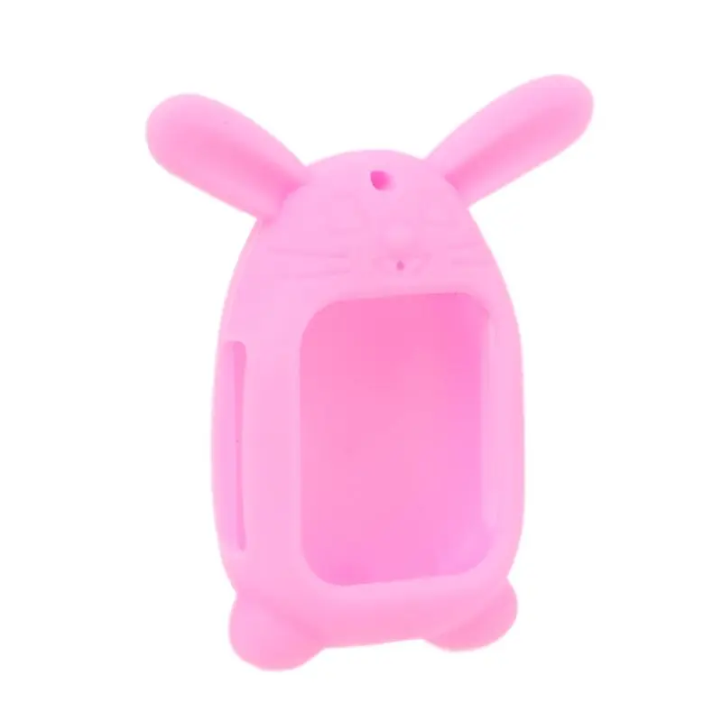 Soft Skin Friendly Protector Cute Rabbit Silicone Pendant Sling Protective Cover for Q90 Kids for Smart Watch