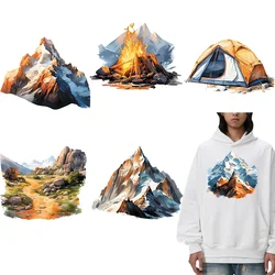 Iron on Patches Adventures for Climbers Dashan Peak Heat Transfer Clothes Thermal transfer stickers Decoration Printing