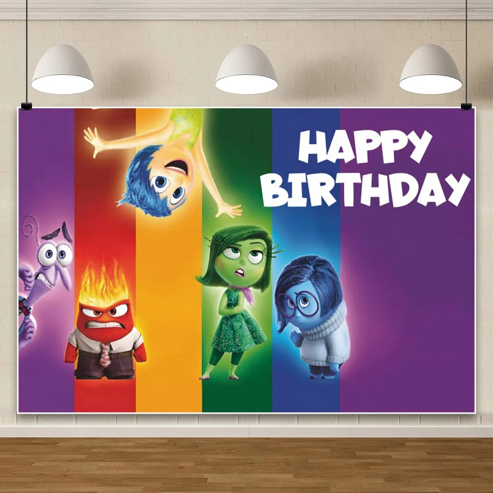 Inside Out Joy Anger Photo Background Photography Baby Shower Birthday Party Decor Props Supplies Banner Stage Backdrop Poster