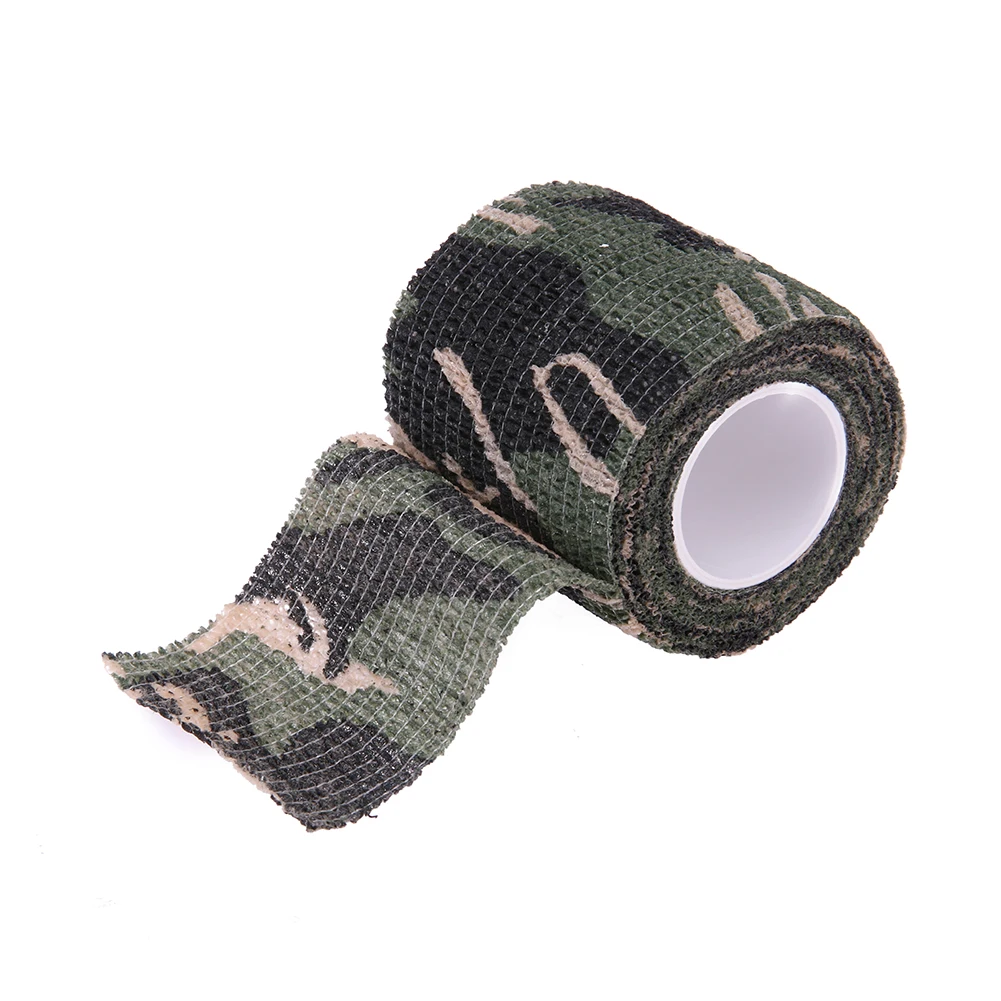 1-5pcs Outdoor Self-adhesive Camo Tape Blind Bandage Non-woven Protective Hunting Camouflage Blind Tape Waterproof Wraps