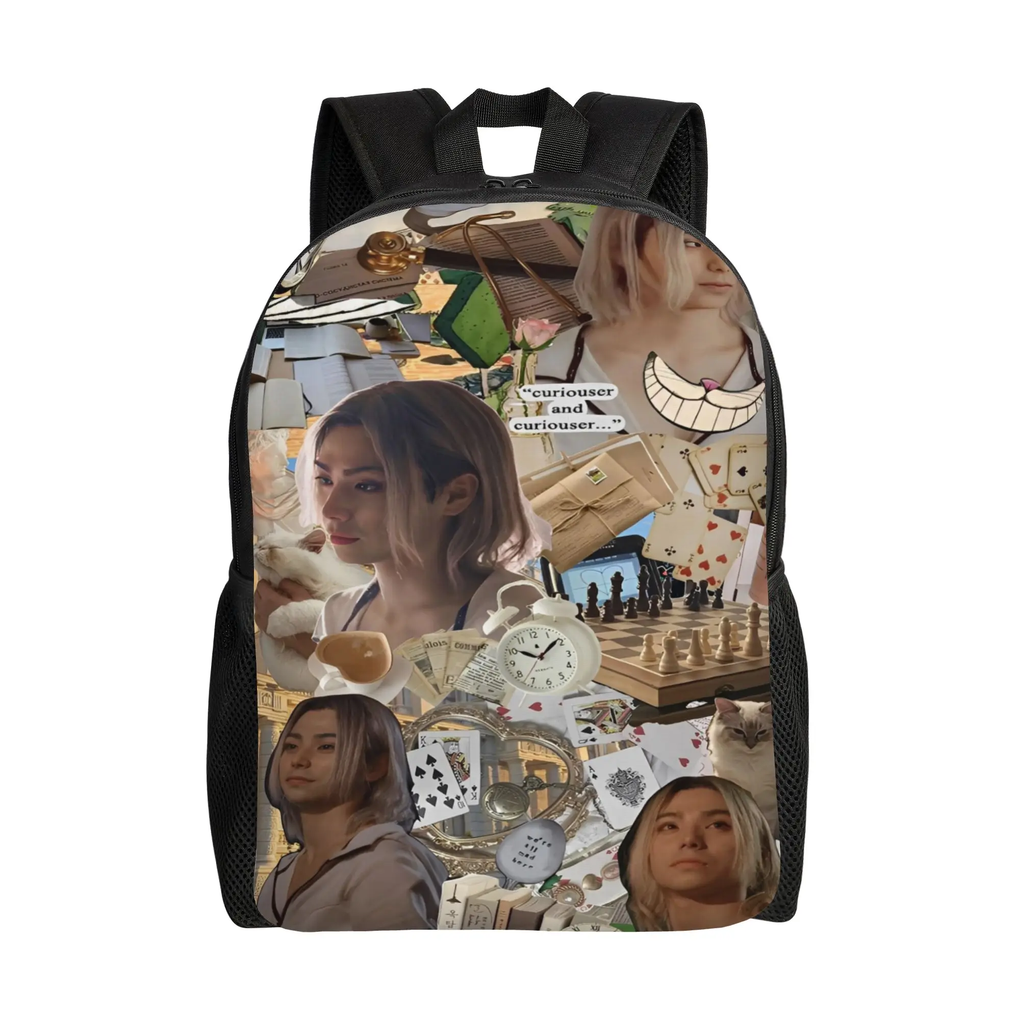 

Chishiya Backpack for Men Women Fashion High School Work Daypack Alice In Borderlands College Canvas Bags Sports