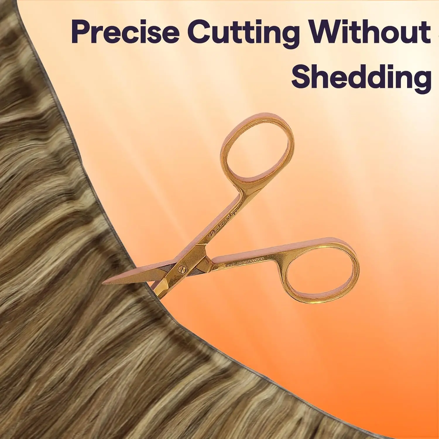 وصلة شعر لحمة عبقرية لامعة بالكامل، لون البيانو، خياطة شعر بشري في وصلة شعر غير مرئية #4