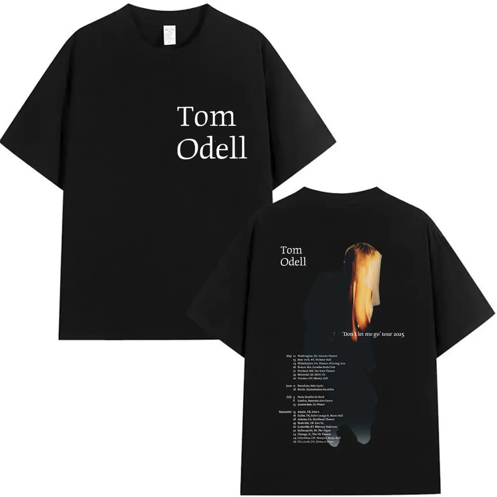 

Футболка Tom Odell Wonderful Life Tour 2025, мужская футболка в готическом стиле в стиле хип-хоп, панк, мужская винтажная хлопковая футболка большого размера