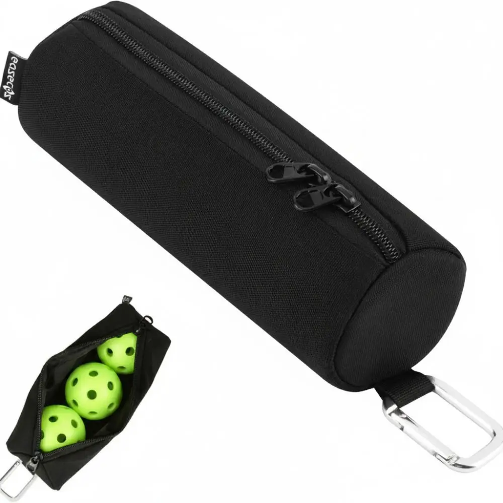 

Portable Pickleball Bags with Metal Hook Waterproof Tennis Ball Storage Bag Holds 3Pcs Paddleball Multi-purpose Paddleball Bags