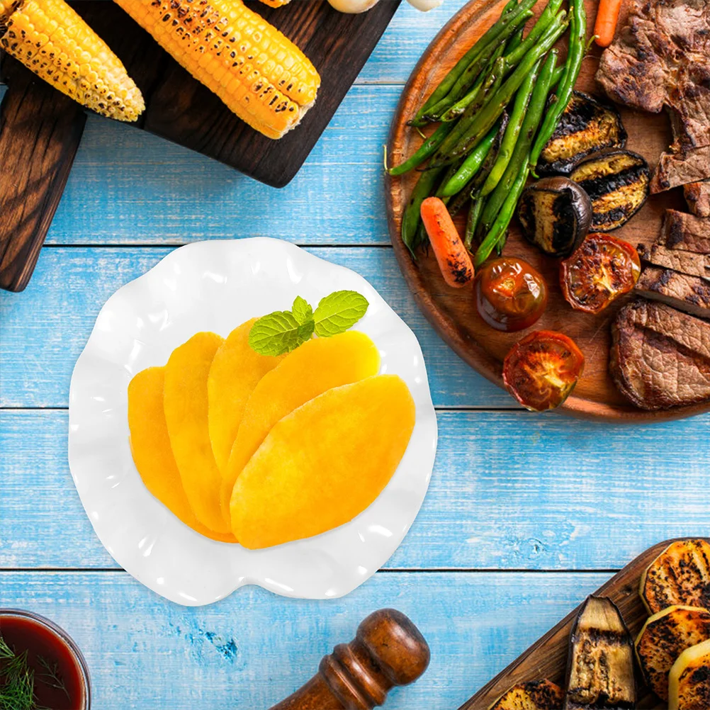 

2Pcs Melamine Snack Plate Lightweight Food Plate Serving Dish for Dinner Party Fruits Serving Dish Kitchen Plates