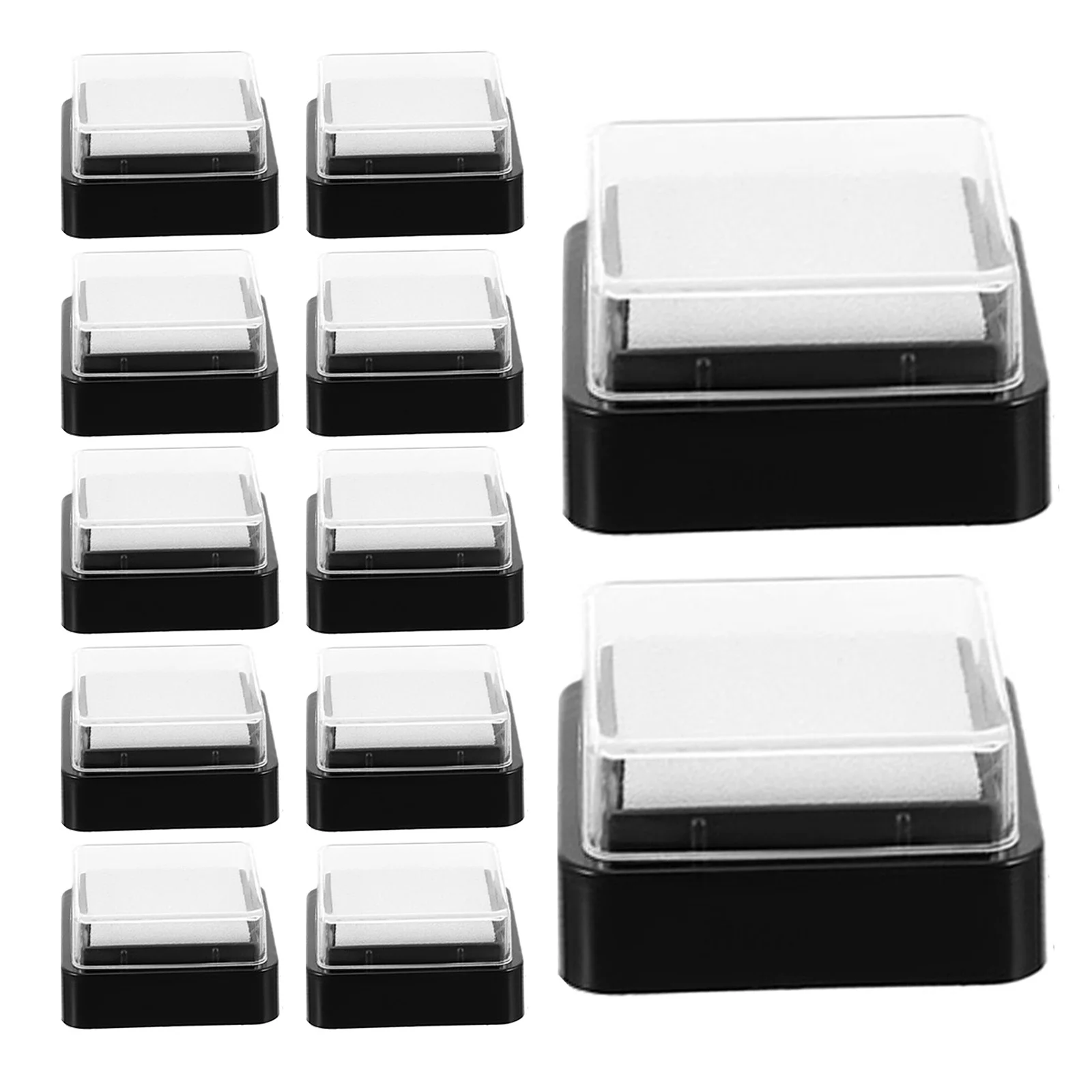 20Pcs Blank Ink Stamp Pad DIY -Function Square Pads Scrapbooking Fingerprint Art Ink Stamp Pad DIY Craft Inkpad