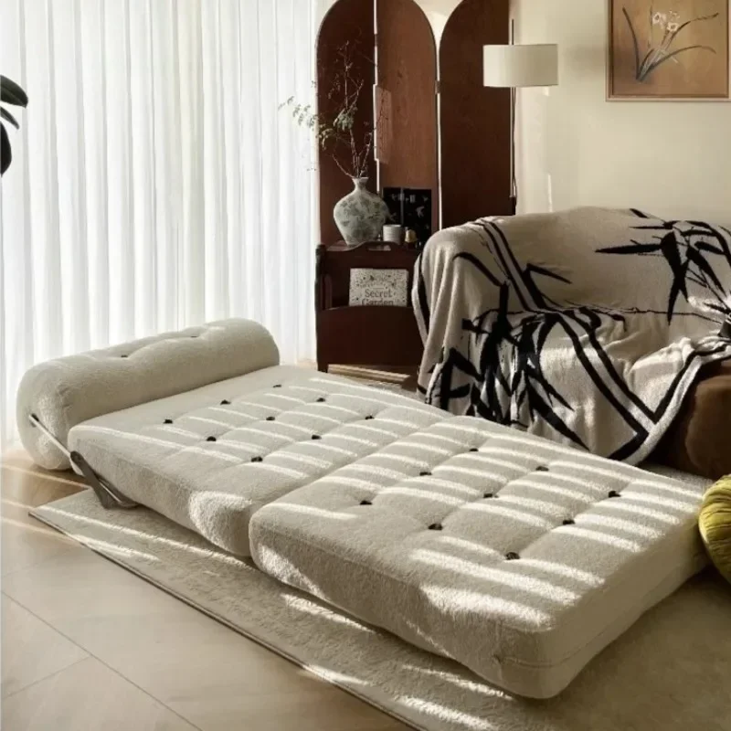 Cotton Folding Sofa Multifunctional Living Room Comfortable Relaxing Sofas Detachable Single Lounge Chairs Home Furniture