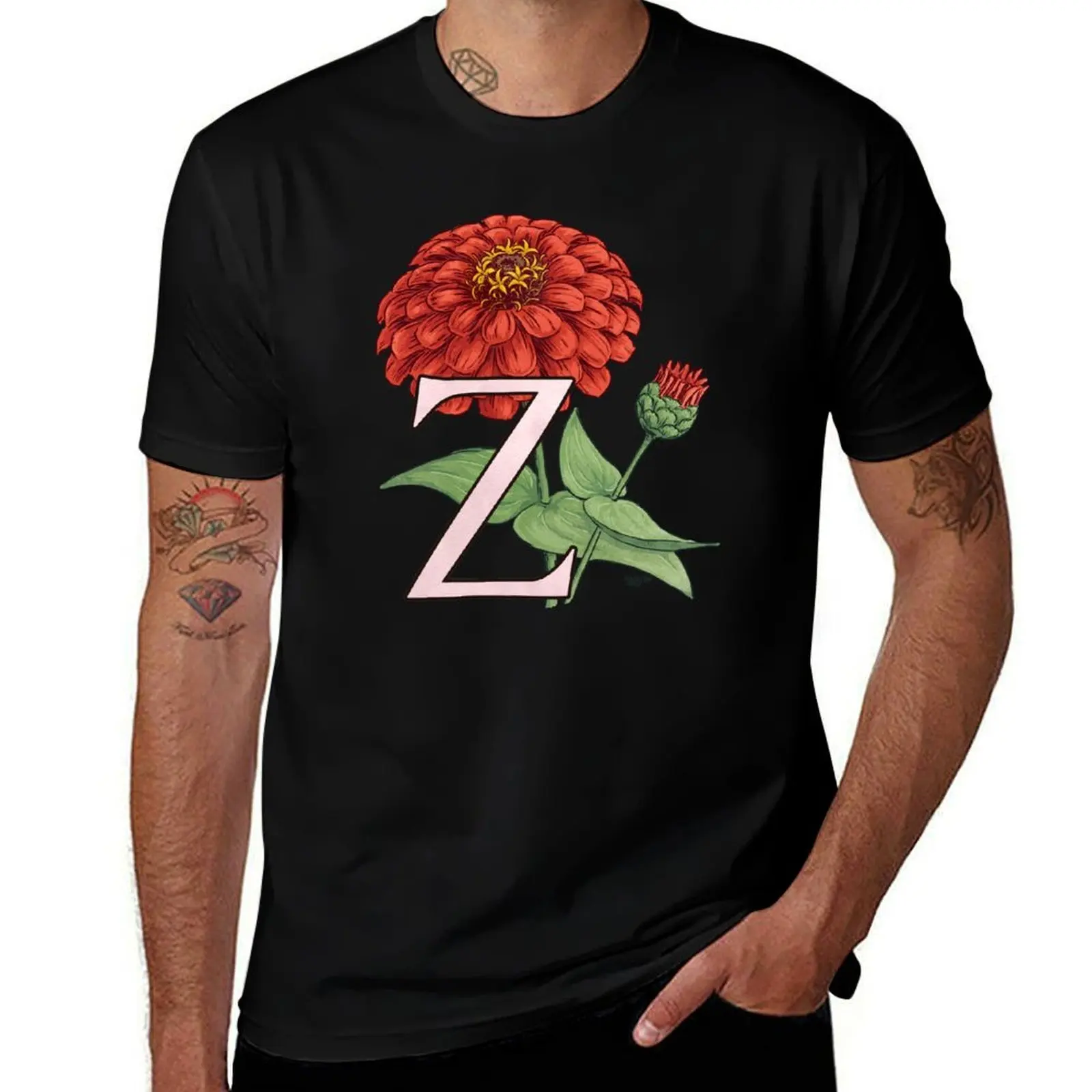 Z is for Zinnia floating T-Shirt Holiday Vacation Tee Shirt T-Shirt