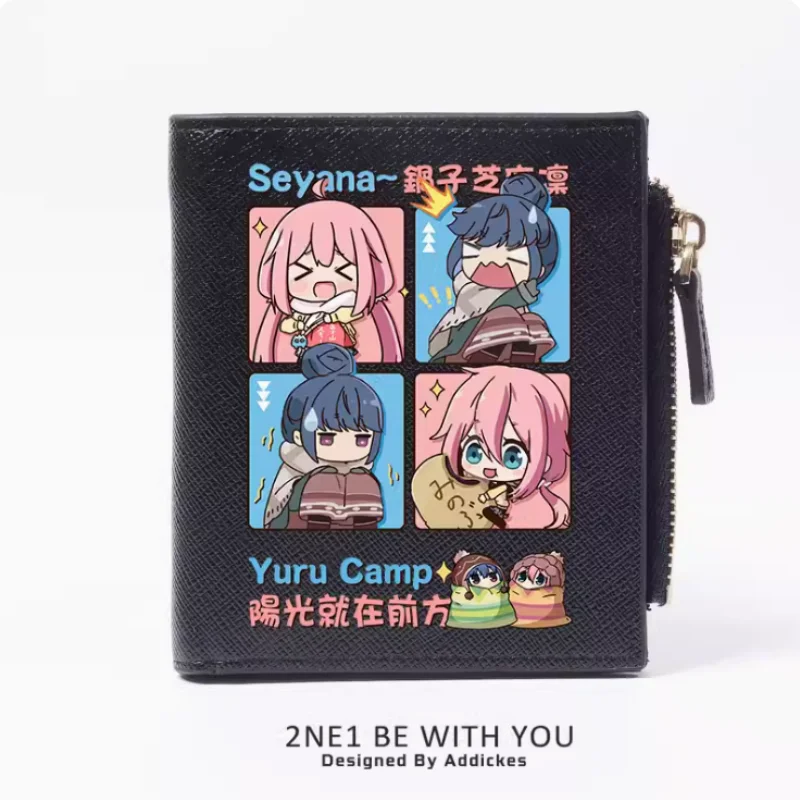 Anime Virtual Camp Zipper Wallet Fold Bag Multi Card  Coin Pocket Holder Fashion Kids Wallets Gift