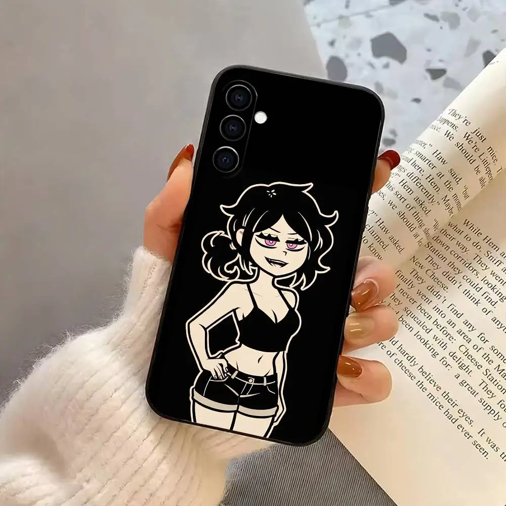 삼성 갤럭시 A73,A72,A71,A70,A53,A52,A51용 A-Andy L-leyLeyS 전화 케이스의 C-관, 부드러운 실리콘 블랙 커버