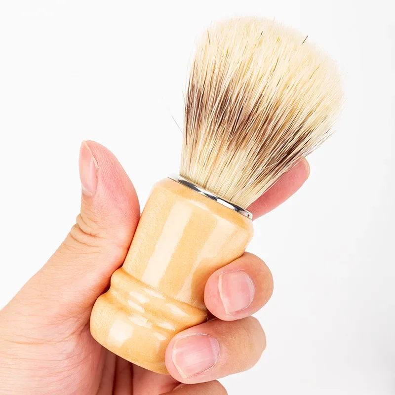 1PC Badger Hair Men's Shaving Brush Salon Men Facial Beard Cleaning Shave Tool Razor Brush With Wood / Plastic Handle