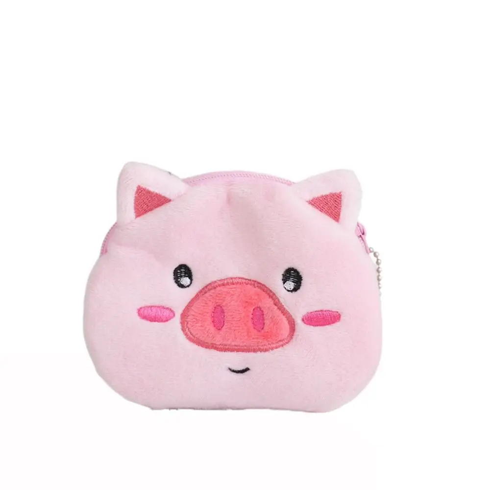 Porte-monnaie en peluche KrasnoPlush pour filles, sac portefeuille en peluche jetable, pendentif ours, sac pour écouteurs, mignon, dessin animé, zéro