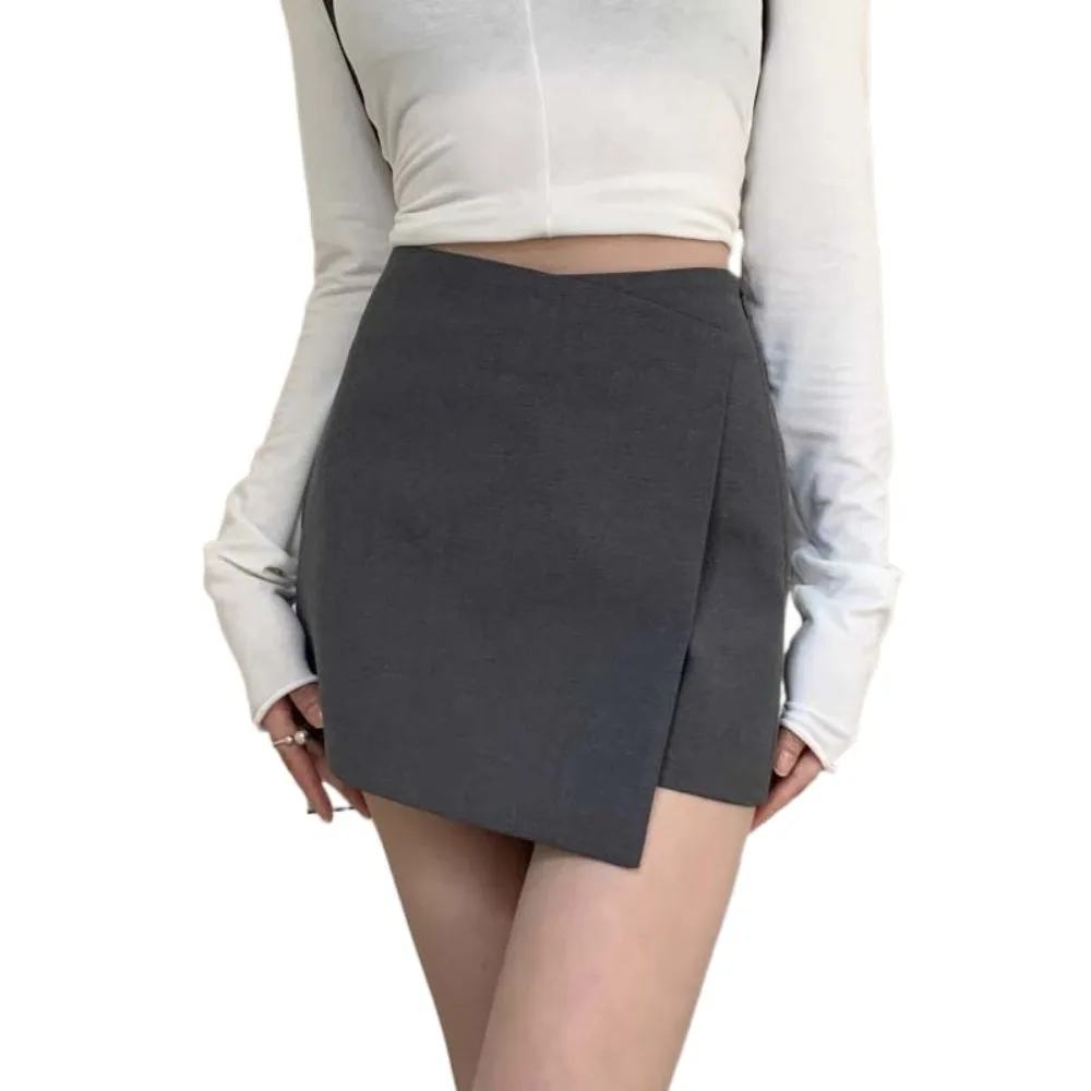 

Leisure Asymmetrical A-line Short Skirt High Waist Slim Fit Mini Short Skirt Summer Y2K Women's Shorts Pants Women