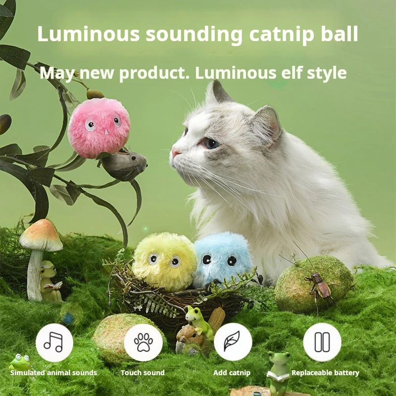 Cat Toy Interactive Pet Squeak Toy Electric Cat Training Toy Interactive Cat Ball Toy Ball Cat Supplies Gravity Ball