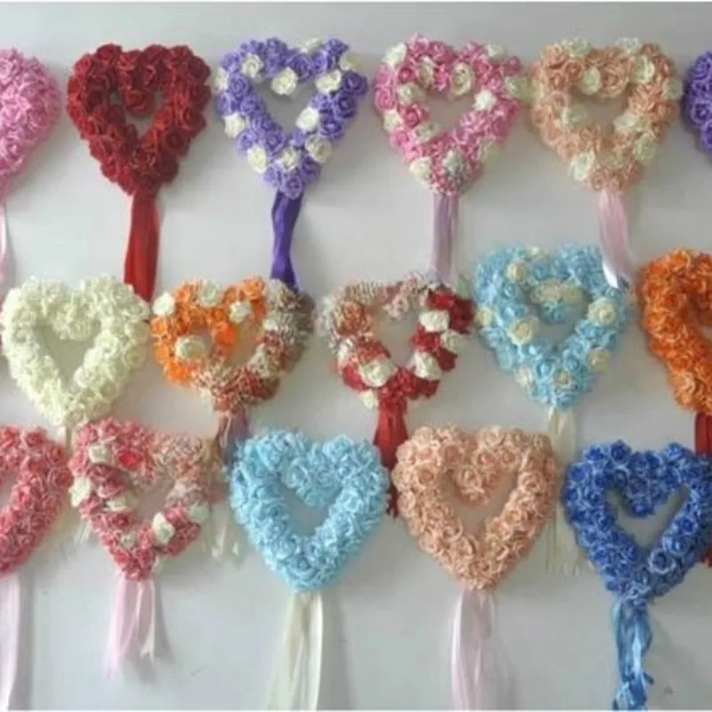 Totally-18 Colors for Selection!! Hot Sale!!!! Foam Rose for Wedding Decoration, Hanging Heart, 38cm