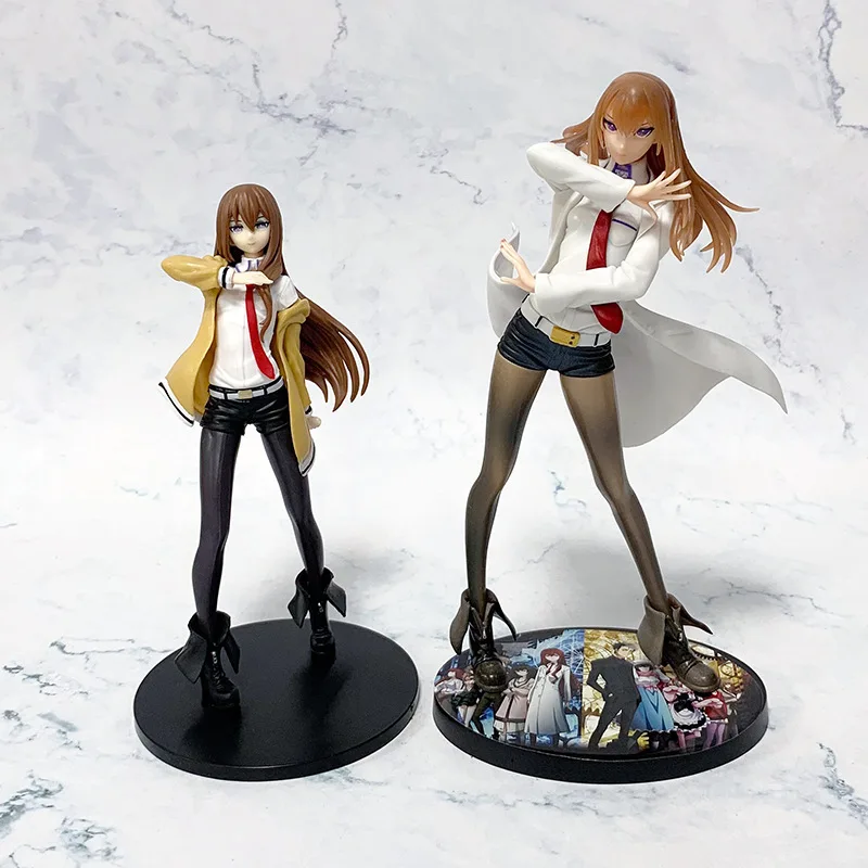 Steins Gate 18cm Makise Kurisu Stands Figure Anime Girl Assistant Christina Model Ornaments Doll