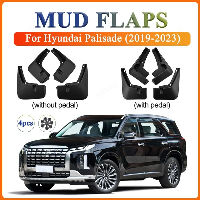 For Hyundai Palisade 2023 2020 2019 Rear Wheel Mud Flaps Car Accessories Splash Guards Fenders 2023 Hyundai Palisade Mud Guards