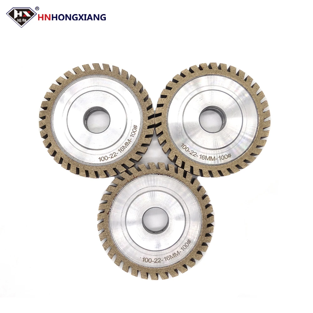 Flat Edge Wheel CNC Full Segmented Flat Profile Peripheral Glass Diamond Wheel Peripheral Segmented Diamond Wheel For Glass
