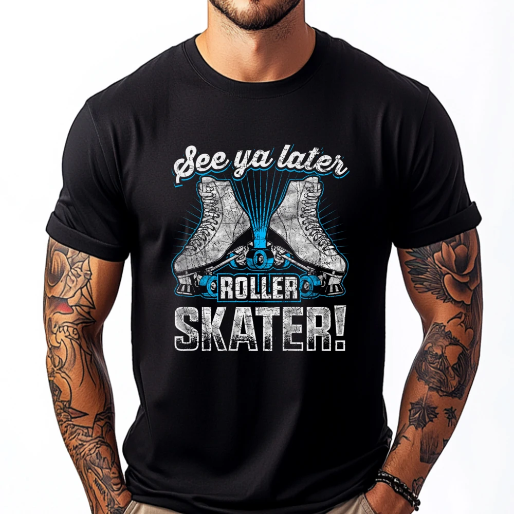 

See Ya Later Graphic T Shirts Men Oversized New In Tops And T-Shirts Blue And White Graphic T Shirts Mans T-Shirt Men T Shirt