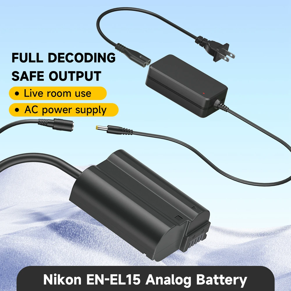 EN-EL15 EN EL15A Dummy Battery EH-5 EP-5B EP 5B DC Coupler AC Power Adapter USB-C PD Cable for Nikon D700 D750 D500 D600 D610