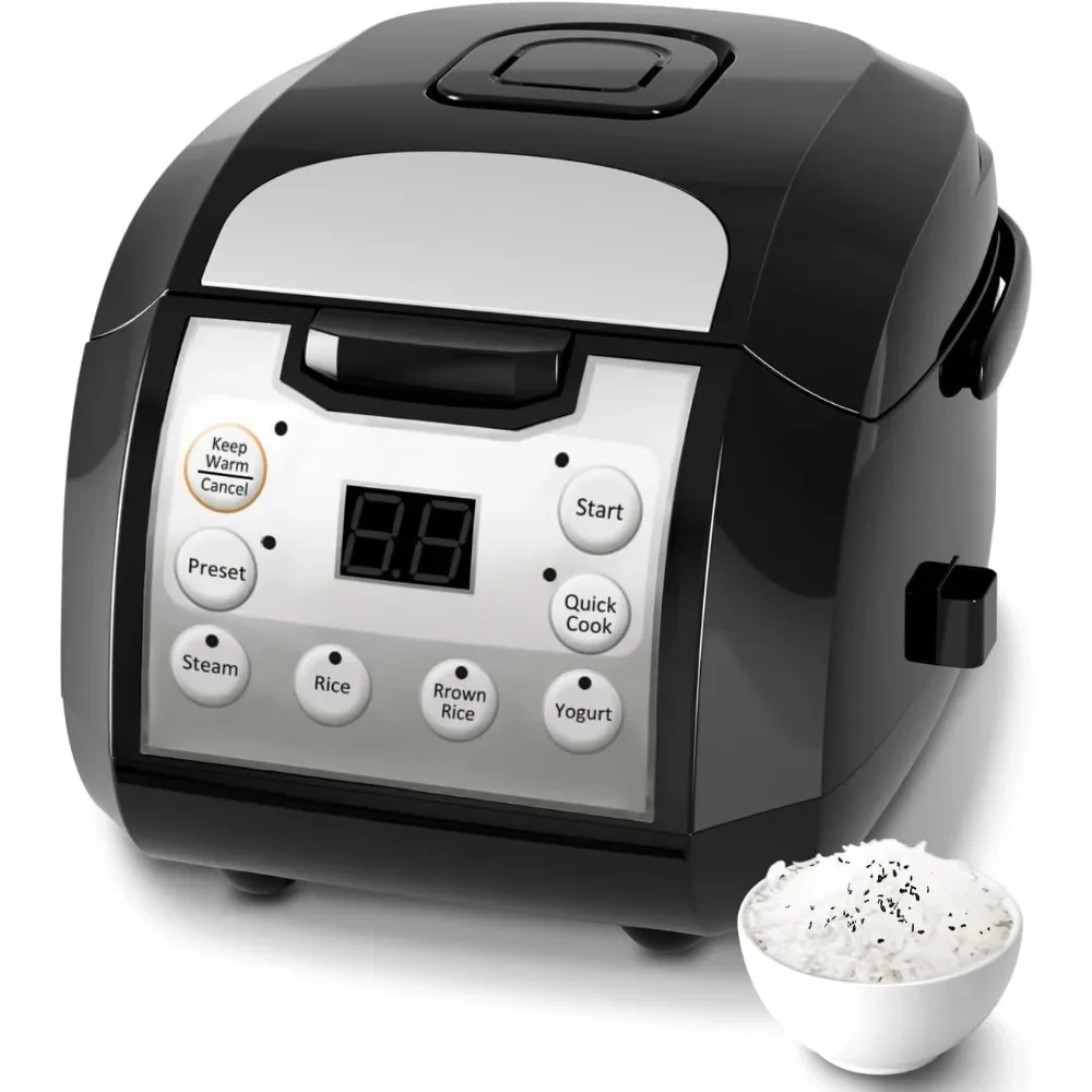 

Rice Cooker with Stainless Steel Inner Pot, 6 Cup Steamer Basket Steamer, 24H Delay Timer & Auto Keep Warm, Rice Cooker