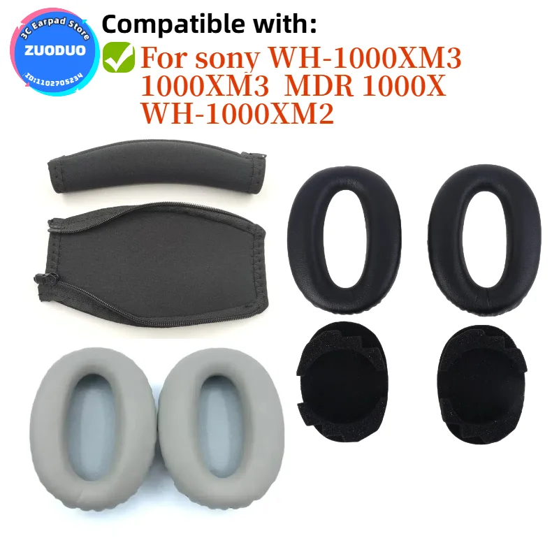 Для наушников sony WH-1000XM3 1000XM3 MDR 1000X WH-1000XM2, сменные амбушюры, гарнитура, подушечки из белковой кожи