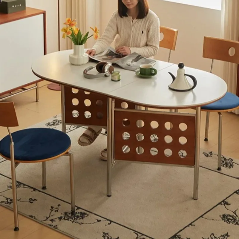 Breakfast Nook Dining Table Modern Space Saving Folding Bistro Dining Table 2 Person Kitchen Mesa Comedor Hotel Furniture