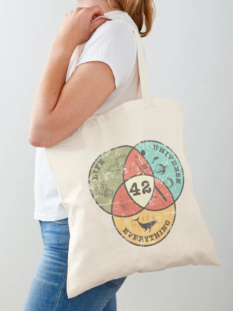 

Venn Diagram: Life, the Universe & Everything Tote Bag shopper bag women canvas bags luxury women Shopper bag