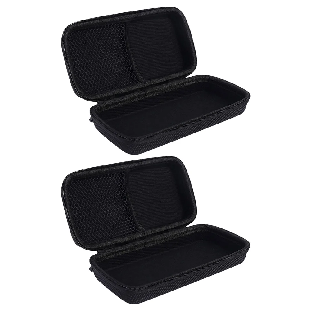 

2 Pcs Storage Box Microphone Protective Case Wireless Microphones Cordless Hard Velvet Carrying Bag Travel Handbags