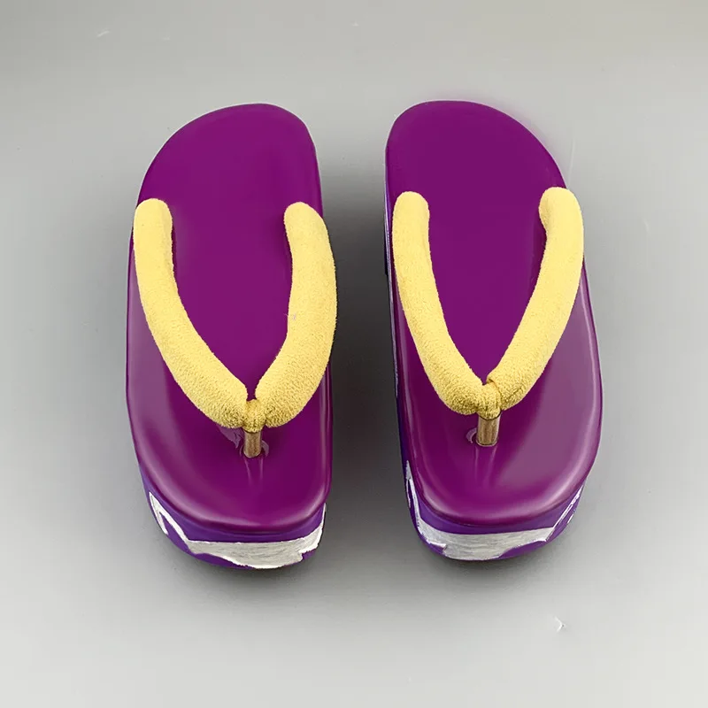 Japanese Wooden Geta Sandals – Cosplay Shoes, Traditional Thong Slippers for Stage & Performance Props