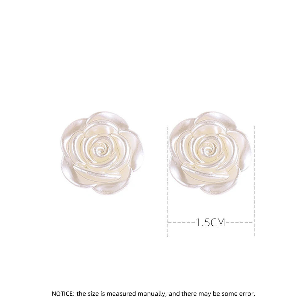 Korean Fashion Elegant Adcanced Sense Gold Color Earring White Camellia Flower Dangle Earrings for Women Summer Party Jewelry