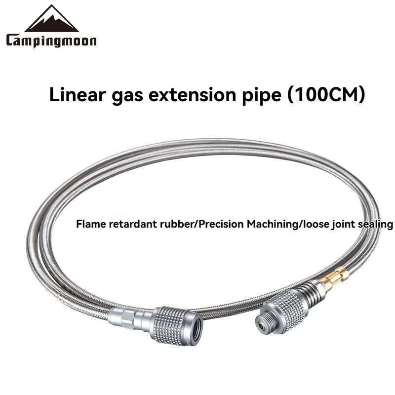 CAMPINGMOON Z17 100cm Gas Tank Extension Pipe High Quality Aluminum Alloy Valves for Outdoor Camping Gas Adapter