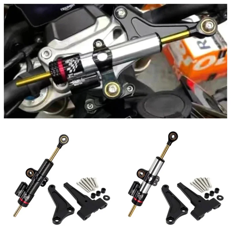 For Street Triple 1200 RS Motorcycle Modified Steering Damper Stabilizer Mounting Bracket Support Kit Triple 765S 765R 765RS