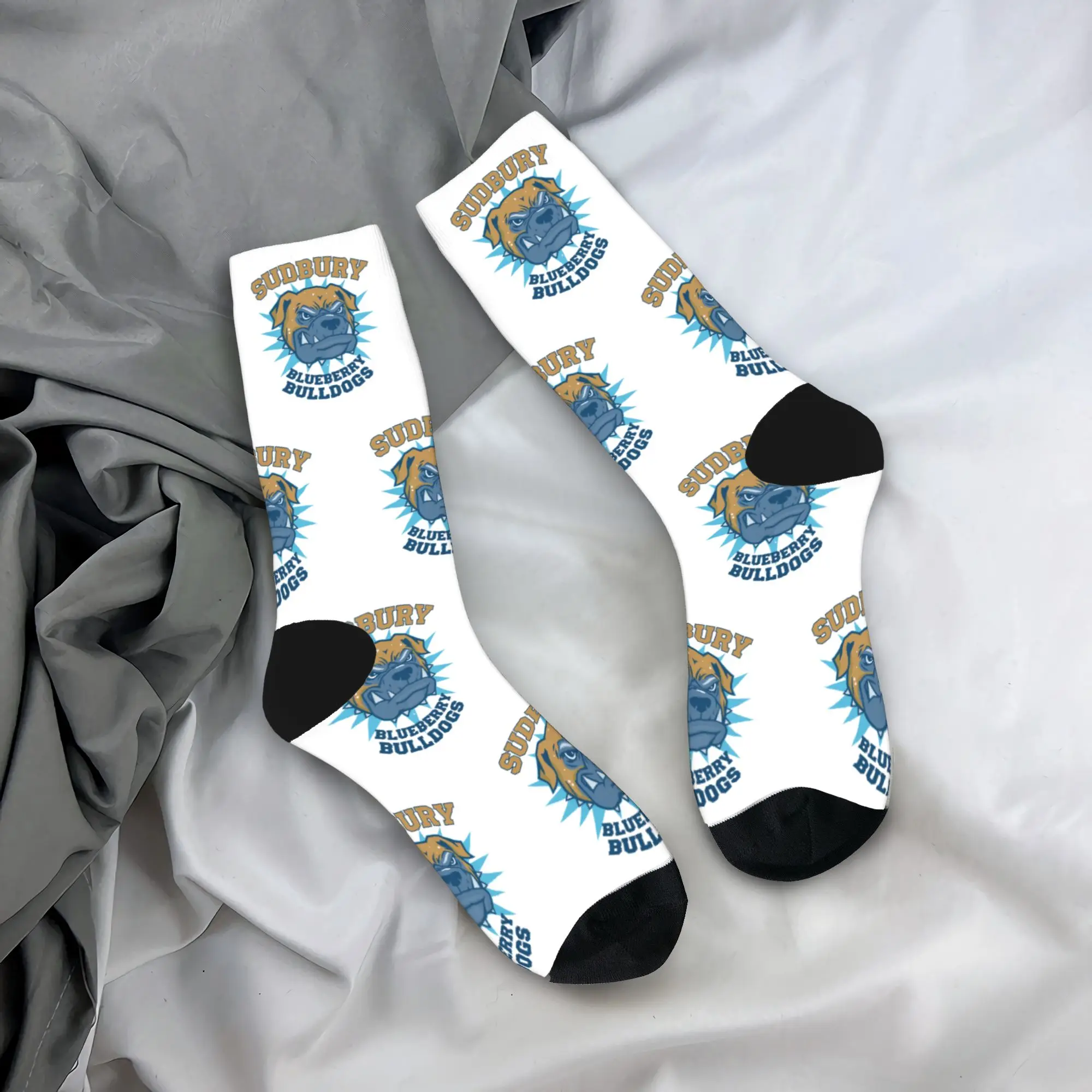 

Film Fans Sudbury Blueberry Bulldogs Stockings Modern Socks Men Soft Socks Autumn Outdoor Pattern Anti Slip Socks Birthday Gift