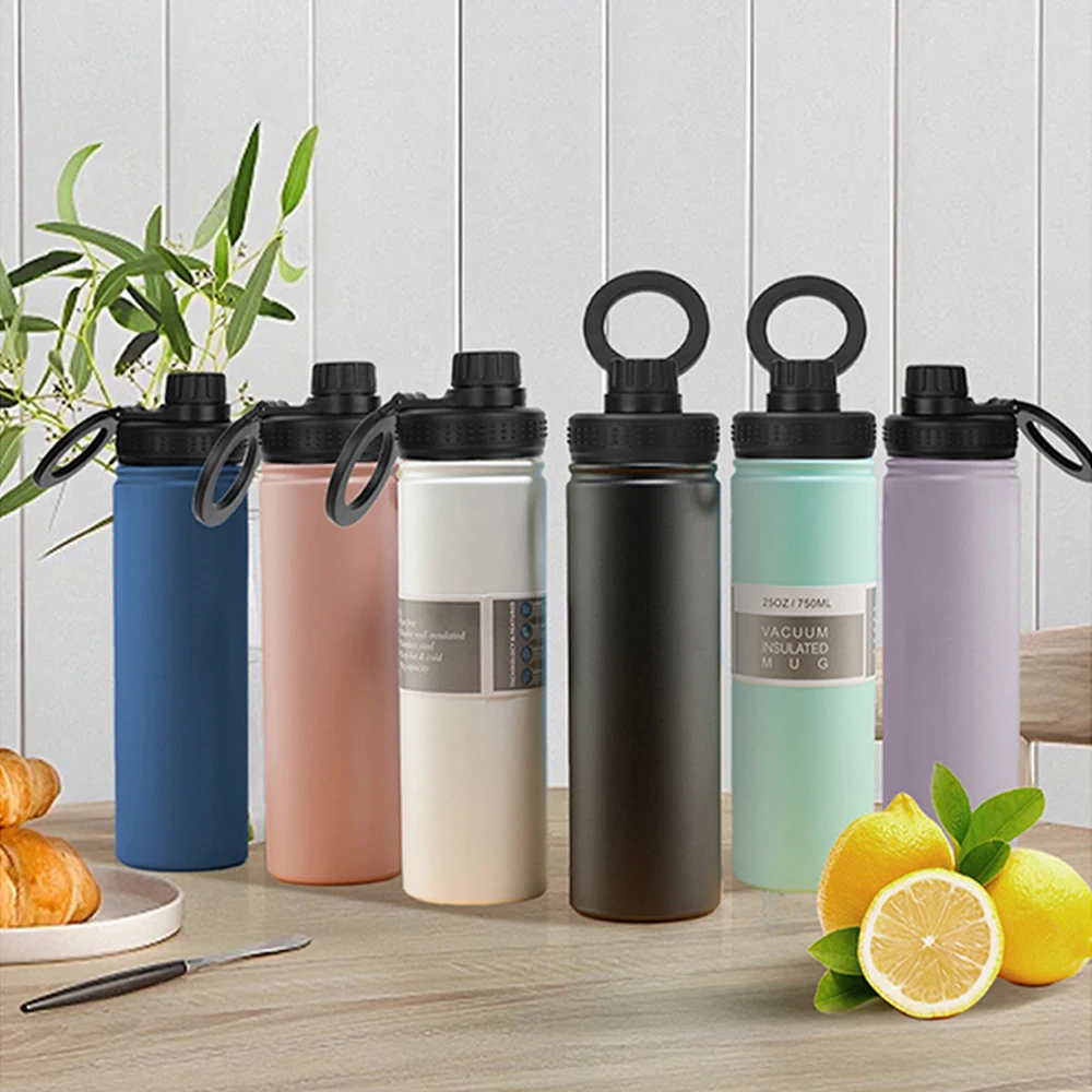 Magnetic phone holder insulated water cup vacuum bottle children's travel cup coffee cup Tesso insulated water bottle 750ml