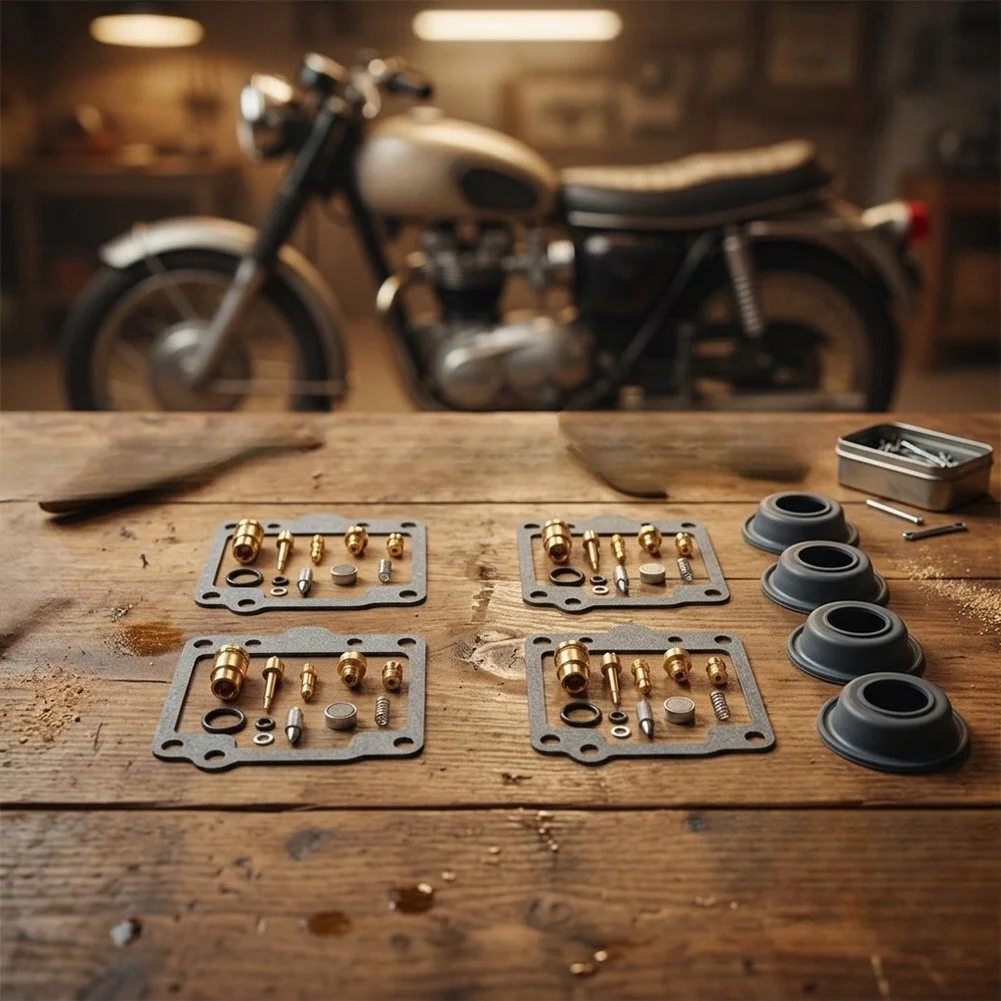 For Road Riding 12*5*2cm Carburetor Repair Kit GS550M Float Components Engineered Materials Fuel Level Management