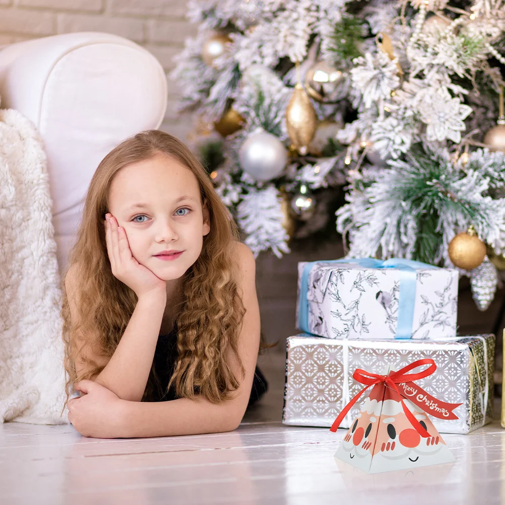 

50Pcs Christmas Gift Boxes Charming Patterns Great for Gift Wrapping Party Favors Christmas Celebration Supplies