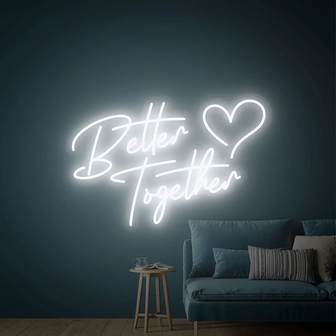 Imagem -04 - Better Together Neon Sign para Casamento Decoração de Fundo para Noivado e Quarto Presentes para Casa