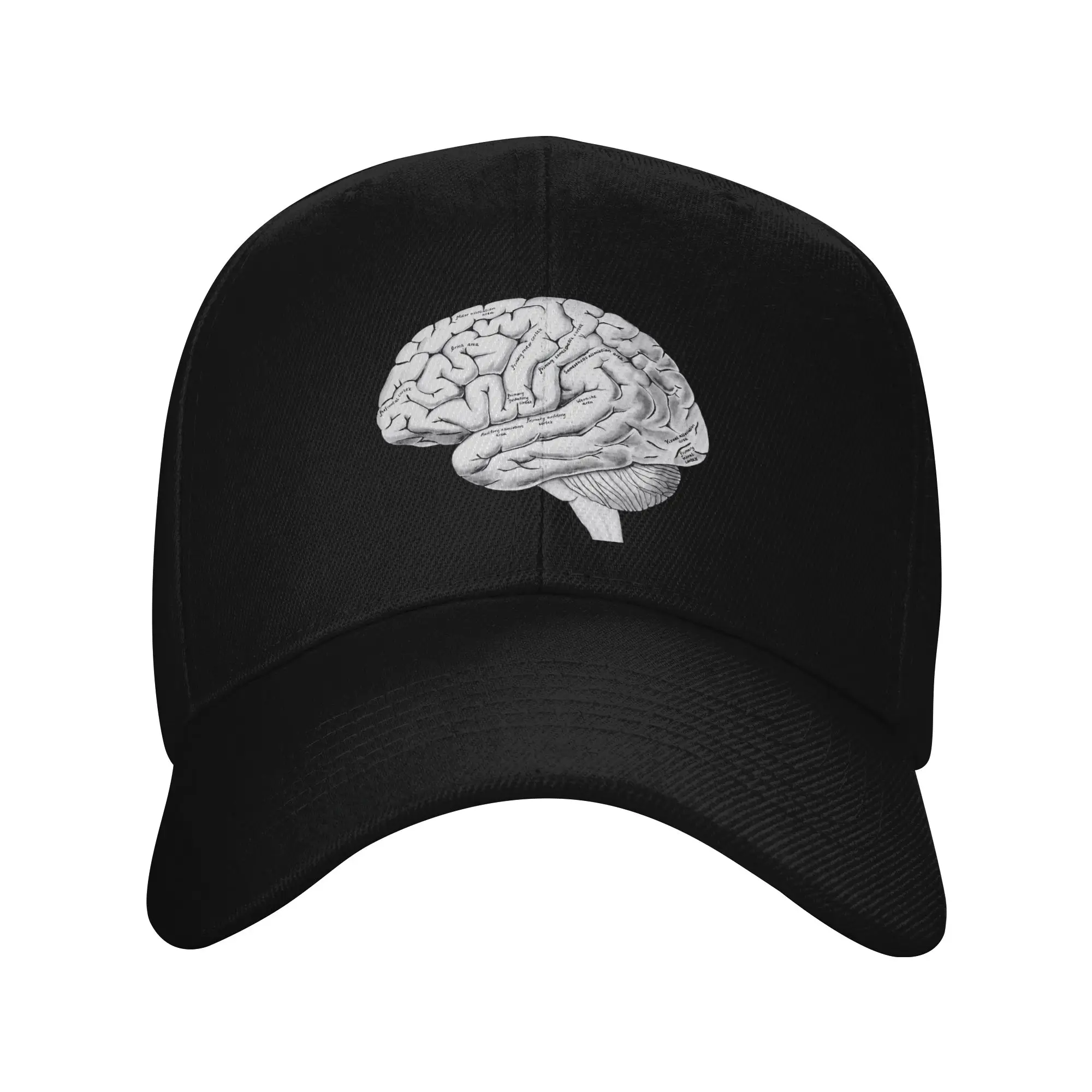 Watercolor Anatomical Brain Trendy Baseball Cap Hiking Trip Plain Cap Sports Cap