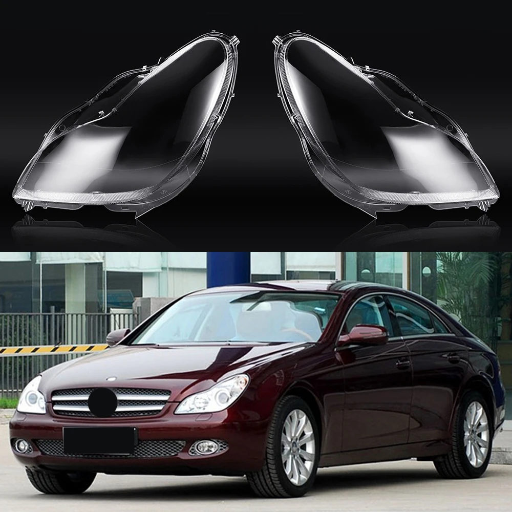 

2PCS Headlight Lens Cover For Mercedes Benz W219 CLS350 CLS550 CLS63 AMG 2007-2011 CLS500 2006-2011 A2198202961 A2198203061