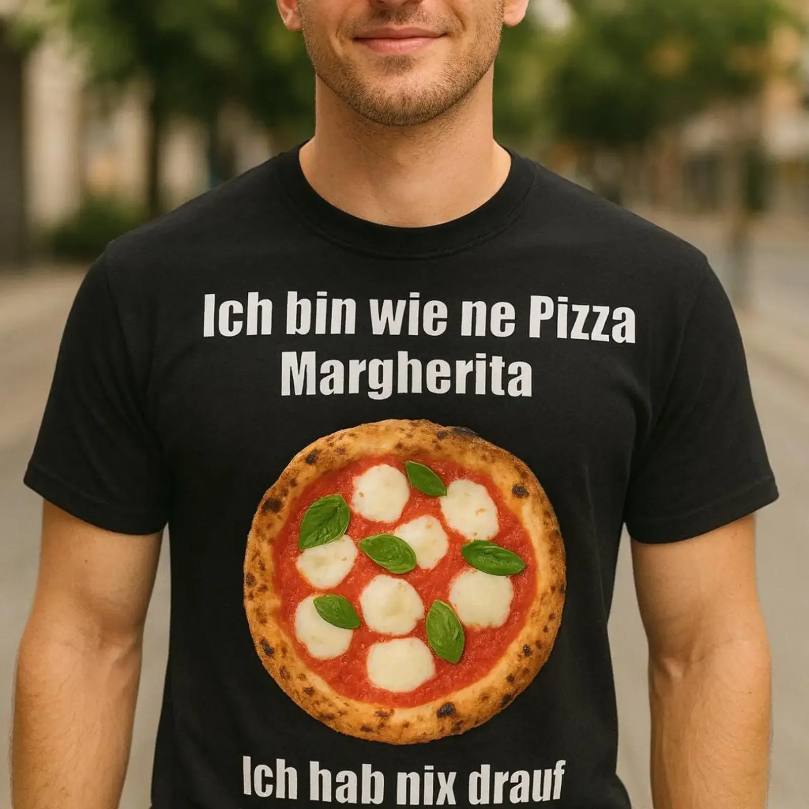 Pizza Meme T Shirt Nix drauf wie Margherita Geschenkidee Internet Lustiger Spruch deutsche memes vintage Washed